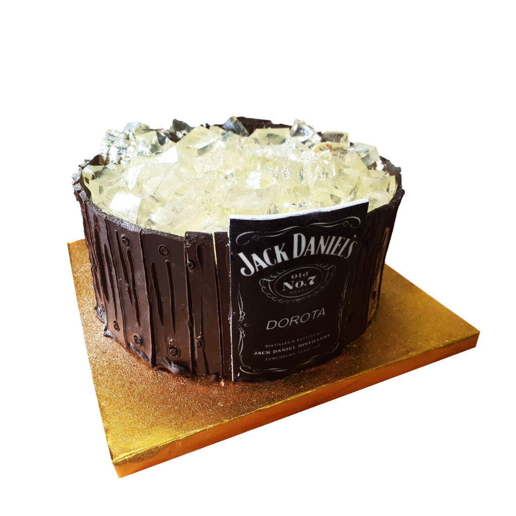 Tort urodzinowy Jack Daniels z lodem